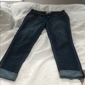 Paige cropped rolled ankle jeans